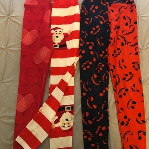 LLR Holiday Teen Leggings—3 pairs
